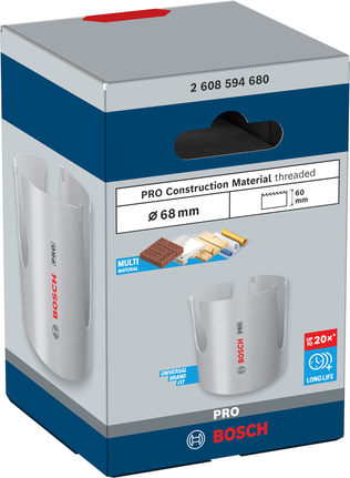 Závitová děrová pila Bosch PRO Construction Material 68 mm.